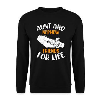 Tante et neveu Amis pour la vie Tante - Sweat-shirt Unisexe - noir - Devant - Alina (178cm) & Michal (187cm)
