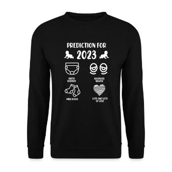 Baby 2023 prediction 2023 expectant parents - Unisex Sweatshirt - black - Front - Alina (178cm) & Michal (187cm)