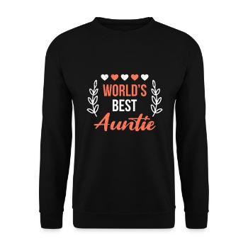The best aunt in the world Godmother Cool aunt - Unisex Sweatshirt - black - Front - Alina (178cm) & Michal (187cm)