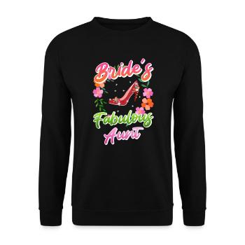 godmother, the bride's aunt, best aunt - Unisex Sweatshirt - black - Front - Alina (178cm) & Michal (187cm)