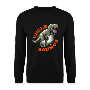 Onkel Saurus - Unisex Pullover - Schwarz - Vorne - Alina (178cm) & Michal (187cm)