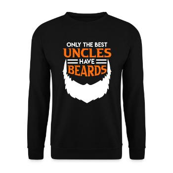 Les meilleurs oncles ont une barbe - Sweat-shirt Unisexe - noir - Devant - Alina (178cm) & Michal (187cm)
