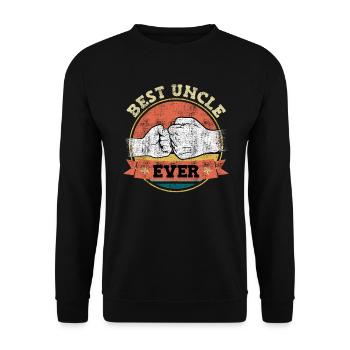 Best Uncle ever - Unisex Sweatshirt - black - Front - Alina (178cm) & Michal (187cm)