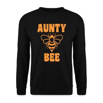 Aunty Bee Die beste Tante der Welt Bienen Tante - Unisex Pullover - Schwarz - Vorne - Alina (178cm) & Michal (187cm)