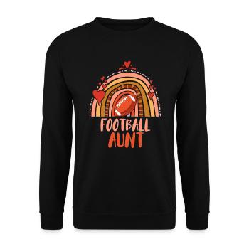 Tante de football ma tante va au football avec moi - Sweat-shirt Unisexe - noir - Devant - Alina (178cm) & Michal (187cm)
