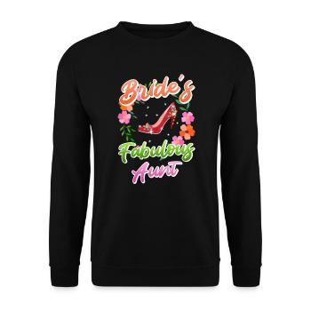 Godmother the bride's aunt best aunt - Unisex Sweatshirt - black - Front - Alina (178cm) & Michal (187cm)