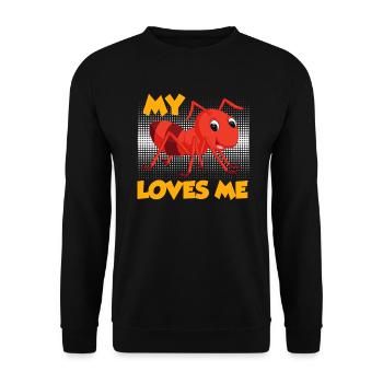 Ma tante m’aime Fourmi Tante Meilleure tante - Sweat-shirt Unisexe - noir - Devant - Alina (178cm) & Michal (187cm)