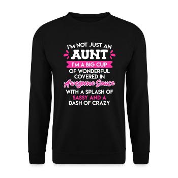 Wonderful Aunt Best Aunt in the World Aunt - Unisex Sweatshirt - black - Front - Alina (178cm) & Michal (187cm)