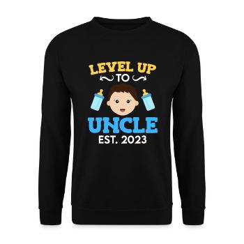 Niveau jusqu’à Oncle 2023 Oncle 2023 - Sweat-shirt Unisexe - noir - Devant - Alina (178cm) & Michal (187cm)