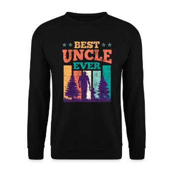 Best Uncle ever Uncle - Unisex Sweatshirt - black - Front - Alina (178cm) & Michal (187cm)