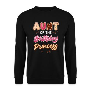 Beste Tante der Welt Geburtstagskind Nichte Tante - Unisex Pullover - Schwarz - Vorne - Alina (178cm) & Michal (187cm)