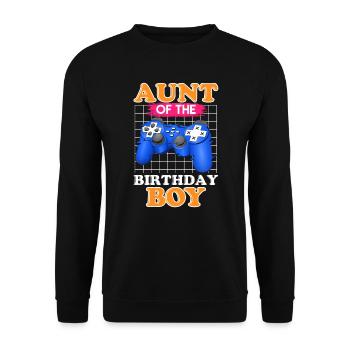Best Aunt in the World Birthday Child Nephew Aunt - Unisex Sweatshirt - black - Front - Alina (178cm) & Michal (187cm)