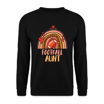Tante de football ma tante va au football avec moi - Sweat-shirt Unisexe - noir - Devant - Alina (178cm) & Michal (187cm)