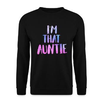 Je suis une telle tante Je suis cette tante Meilleure tante - Sweat-shirt Unisexe - noir - Devant - Alina (178cm) & Michal (187cm)