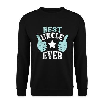 Best Uncle Ever - Unisex Sweatshirt - black - Front - Alina (178cm) & Michal (187cm)