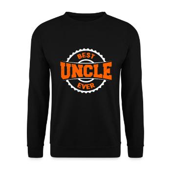 Best Uncle Ever - Unisex Sweatshirt - black - Front - Alina (178cm) & Michal (187cm)
