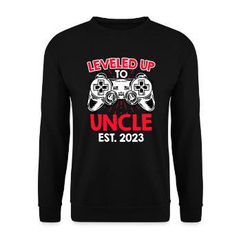 Niveau jusqu’à Oncle 2023 - Sweat-shirt Unisexe - noir - Devant - Alina (178cm) & Michal (187cm)