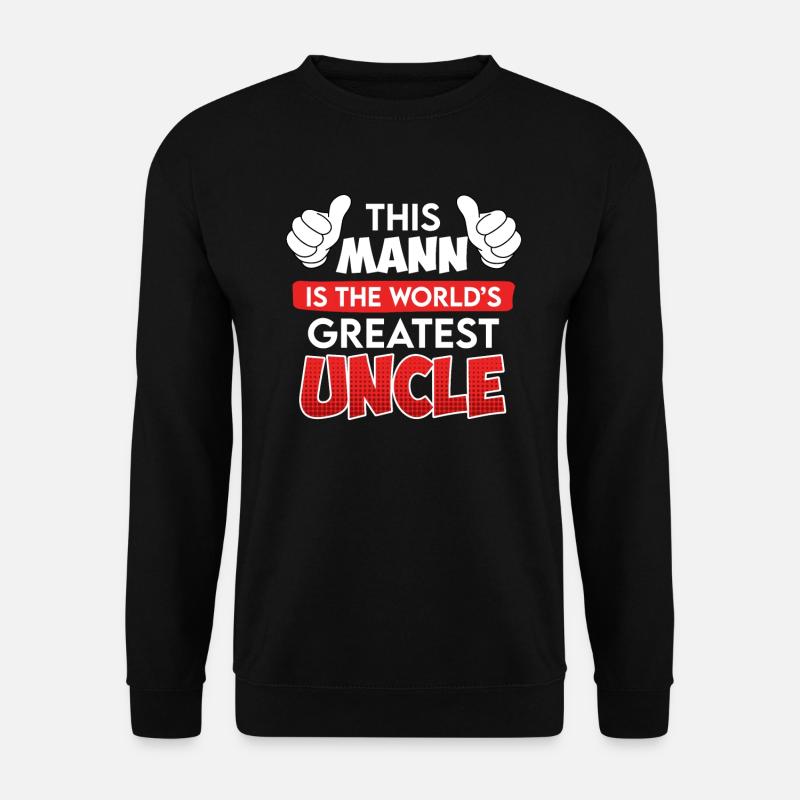 Der coolste Onkel der Welt Onkel Spruch - Unisex Pullover - Schwarz