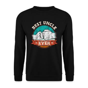 Best Uncle Ever - Unisex Sweatshirt - black - Front - Alina (178cm) & Michal (187cm)
