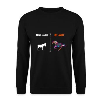 Your Aunt My Aunt Best Aunt Cool Aunt - Unisex Sweatshirt - black - Front - Alina (178cm) & Michal (187cm)