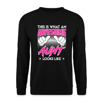 Voici à quoi ressemble une super tante nièce neveu tante - Sweat-shirt Unisexe - noir - Devant - Alina (178cm) & Michal (187cm)