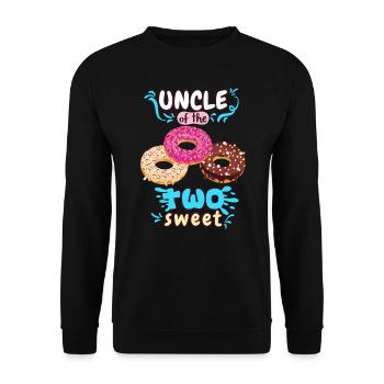 Oncle des deux bonbons Oncle de deux - Sweat-shirt Unisexe - noir - Devant - Alina (178cm) & Michal (187cm)