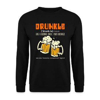 Beer Drinker Uncle Druncle - Unisex Sweatshirt - black - Front - Alina (178cm) & Michal (187cm)