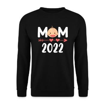 Werdende Mama 2024 Mutter 2022 Schwanger - Unisex Pullover - Schwarz - Vorne - Alina (178cm) & Michal (187cm)