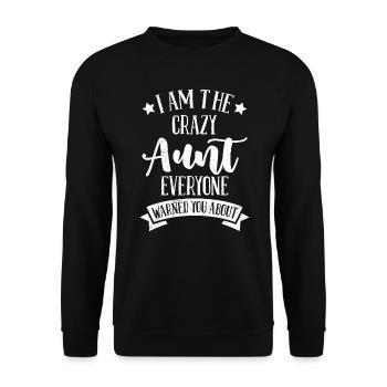 Je suis la meilleure tante de la famille Crazy Aunt - Sweat-shirt Unisexe - noir - Devant - Alina (178cm) & Michal (187cm)
