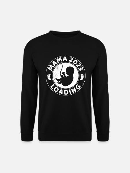 Mama 2023 loading werdende Mama - Unisex Pullover - Schwarz
