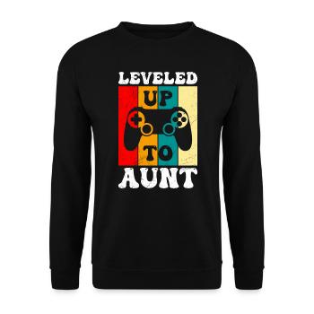 Promoted to aunt Promoted to aunt - Unisex Sweatshirt - black - Front - Alina (178cm) & Michal (187cm)