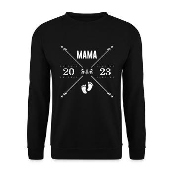 Expectant mom 2023 - Unisex Sweatshirt - black - Front - Alina (178cm) & Michal (187cm)