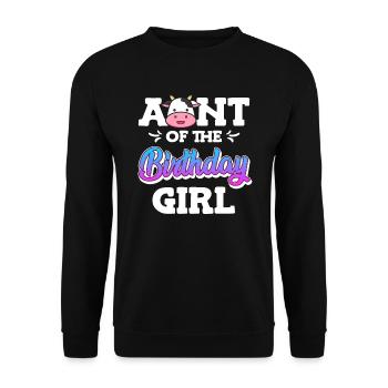 Beste Tante der Welt Geburtstagskind Nichte Tante - Unisex Pullover - Schwarz - Vorne - Alina (178cm) & Michal (187cm)