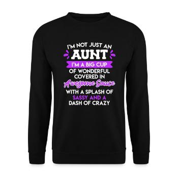 Wundervolle Tante Beste Tante der Welt Tante - Unisex Pullover - Schwarz - Vorne - Alina (178cm) & Michal (187cm)