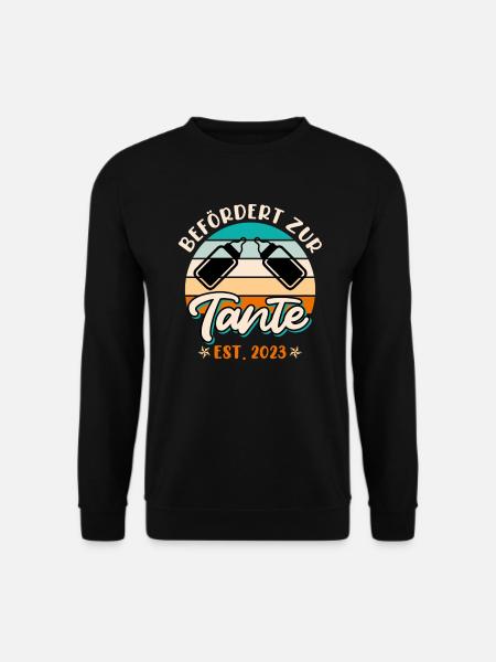 Befördert zur Tante Beförderung Beste Tante - Unisex Pullover - Schwarz