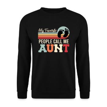 Marraine Mes proches m’appellent tante - Sweat-shirt Unisexe - noir - Devant - Alina (178cm) & Michal (187cm)