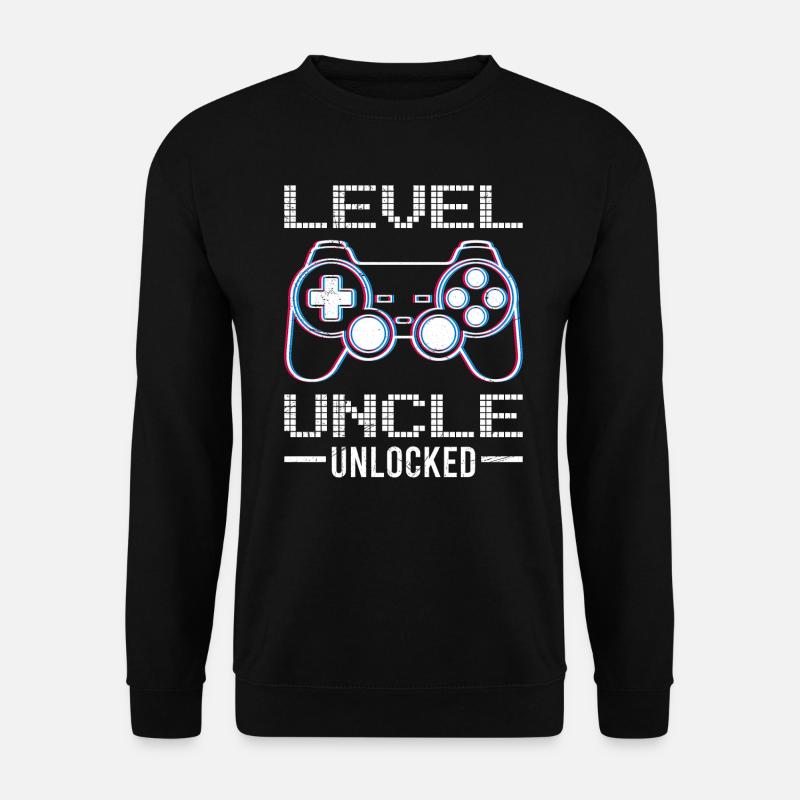 Level Unlocked Uncle - Unisex Sweatshirt - black