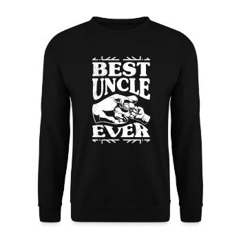 Best Uncle Ever - Unisex Sweatshirt - black - Front - Alina (178cm) & Michal (187cm)