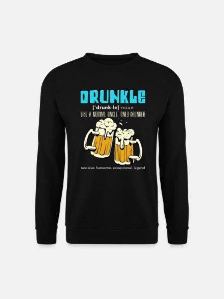 Bier Trinker Onkel Drunkel - Unisex Pullover - Schwarz