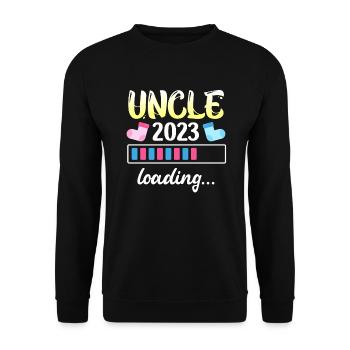 Onkel 2023 loading bester Onkel 2023 - Unisex Pullover - Schwarz - Vorne - Alina (178cm) & Michal (187cm)