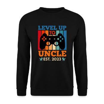 Niveau Oncle de jeu jusqu’à Oncle 2023 - Sweat-shirt Unisexe - noir - Devant - Alina (178cm) & Michal (187cm)