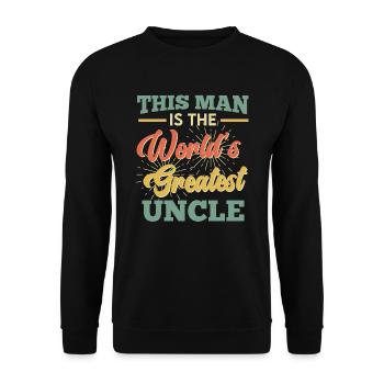 Cet homme est le meilleur et le plus cool oncle - Sweat-shirt Unisexe - noir - Devant - Alina (178cm) & Michal (187cm)