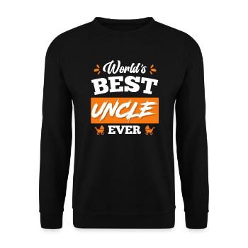 World s best Uncle ever Bester Onkel - Unisex Pullover - Schwarz - Vorne - Alina (178cm) & Michal (187cm)