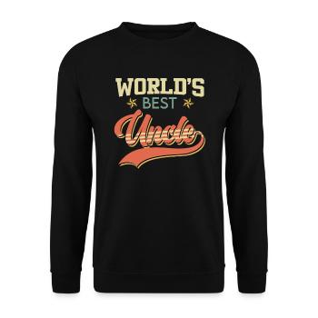 Best Uncle in the World Vintage Uncle - Unisex Sweatshirt - black - Front - Alina (178cm) & Michal (187cm)
