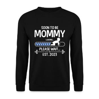 Soon to be Mommy 2023 Mama 2023 - Unisex Pullover - Schwarz - Vorne - Alina (178cm) & Michal (187cm)