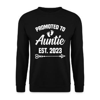 Promu tante 2023 Vous devenez tante - Sweat-shirt Unisexe - noir - Devant - Alina (178cm) & Michal (187cm)