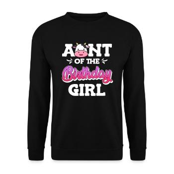 Beste Tante der Welt Geburtstagskind Nichte Tant - Unisex Pullover - Schwarz - Vorne - Alina (178cm) & Michal (187cm)