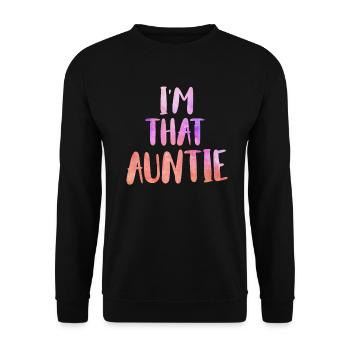 Je suis une telle tante Je suis cette tante Meilleure tante - Sweat-shirt Unisexe - noir - Devant - Alina (178cm) & Michal (187cm)