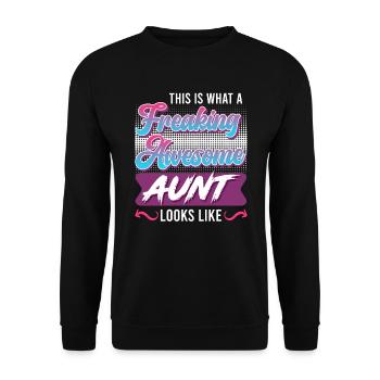 This is what a really cool aunt looks like Best Aunt - Unisex Sweatshirt - black - Front - Alina (178cm) & Michal (187cm)
