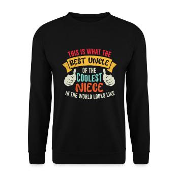 Voici à quoi ressemble le meilleur oncle de la nièce la plus cool - Sweat-shirt Unisexe - noir - Devant - Alina (178cm) & Michal (187cm)